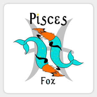 Pisces Fox Sticker